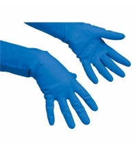 фото: Перчатки резиновые Vileda Professional многоцелевые L, голубые, 100754