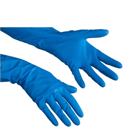 фото: Перчатки нитриловые Vileda Professional голубые Комфорт, M, 148172