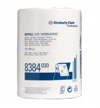 фото: Протирочный материал Kimberly-Clark WypAll X70, 8384, высокая впитываемость, в рулоне, 190м, 1 слой,