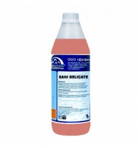 Чистящее средство для сантехники Dolphin Sani Delicate D014, 1л, для ежедневного ухода за влажными п