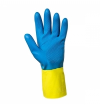 Перчатки защитные Kimberly-Clark Jackson Safety G80 38744, защита от химикатов, XL, желт/син, пара