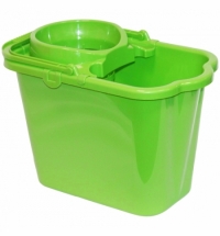фото: Ведро пластиковое Idea, прямоугольное, отжим, ярко-зеленый, 9,5л