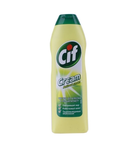 фото: Универсальное чистящее средство Cif Active 250мл, лимон, с микрогранулами, крем