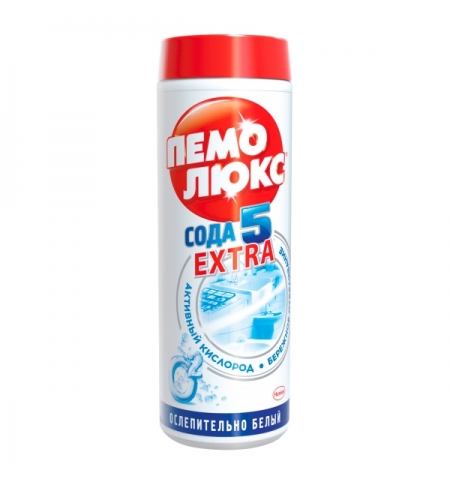 фото: Универсальное чистящее средство Пемолюкс Сода 5 extra 480г, ослепительно белый, порошок