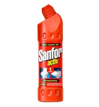 Чистящее средство для сантехники Sanfor Activ 500мл, антиржавчина, гель