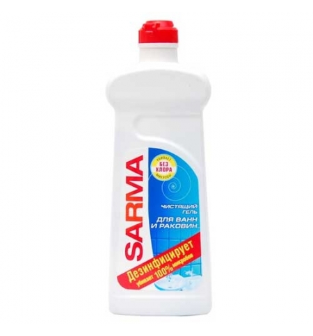 фото: Чистящее средство для сантехники Sarma 500мл, дезинфекция, гель для ванной