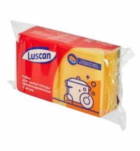 фото: Губка для мытья посуды Luscan Economy поролоновая, 90х70х38мм, 2шт/уп