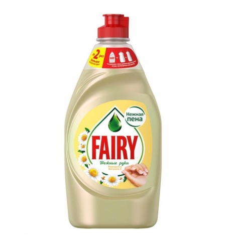 фото: Средство для мытья посуды Fairy Нежные руки 450мл, ромашка/ витамин Е, гель