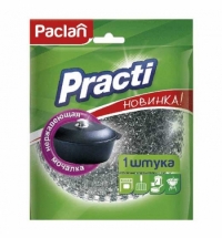 фото: Губка для мытья посуды Paclan Practi металлическая, 9х3см