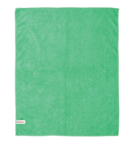 фото: Тряпка для мытья пола Лайма Стандарт 50х60см, плотная микрофибра, зеленая