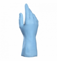 фото: Перчатки защитные Mapa Vital Eco 117 р.XL, синие, латекс, хлопчатобумажное напыление